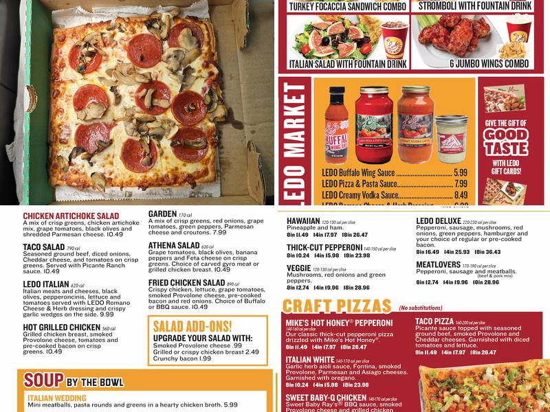 Ledo Pizza Bethesda, MD - River Rd. Menu