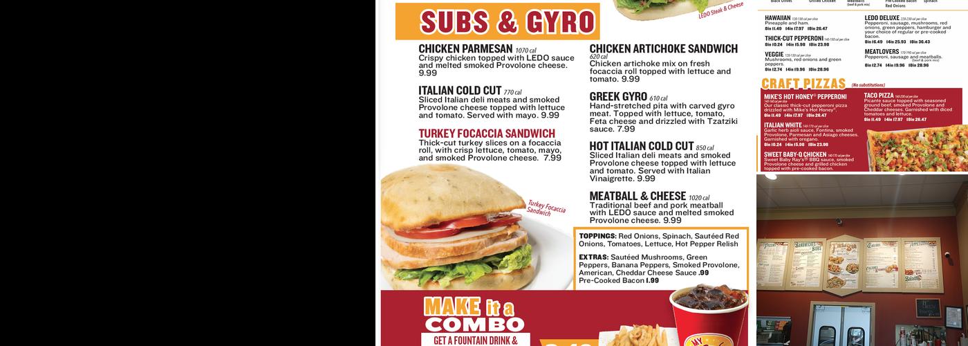 Ledo Pizza Menu