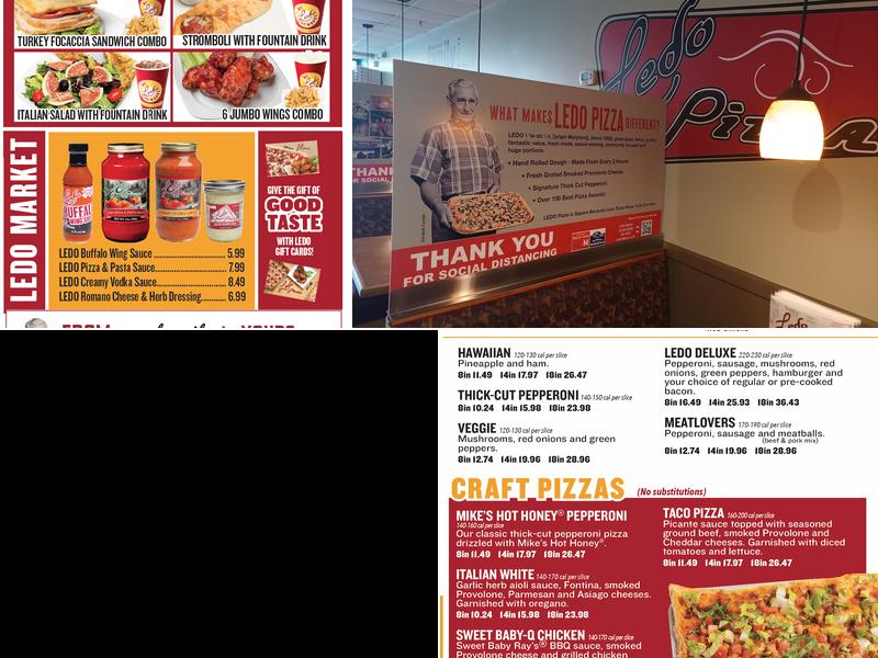 Ledo Pizza Menu
