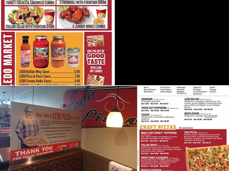 Ledo Pizza Menu