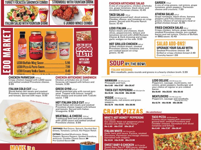 Ledo Pizza Bowie, MD - MLK Jr. Hwy. Menu