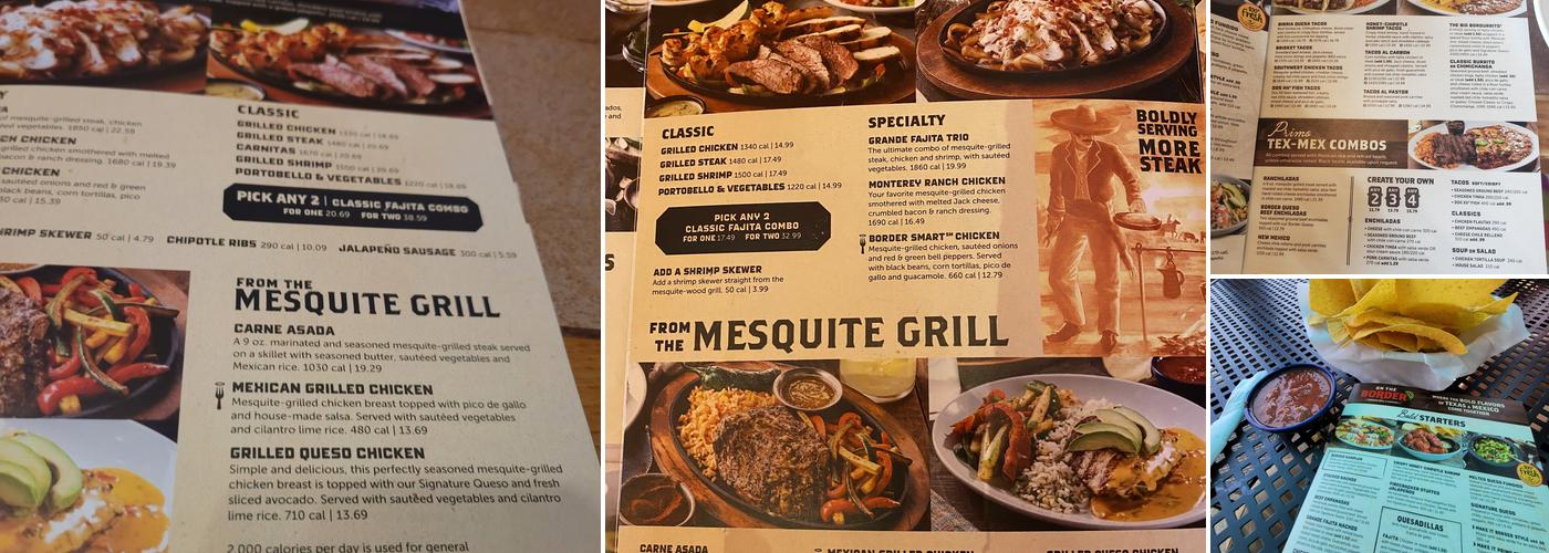 On The Border Mexican Grill & Cantina Menu