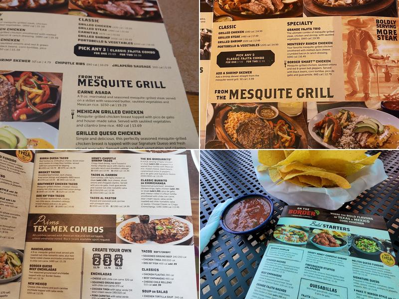 On The Border Mexican Grill & Cantina Menu