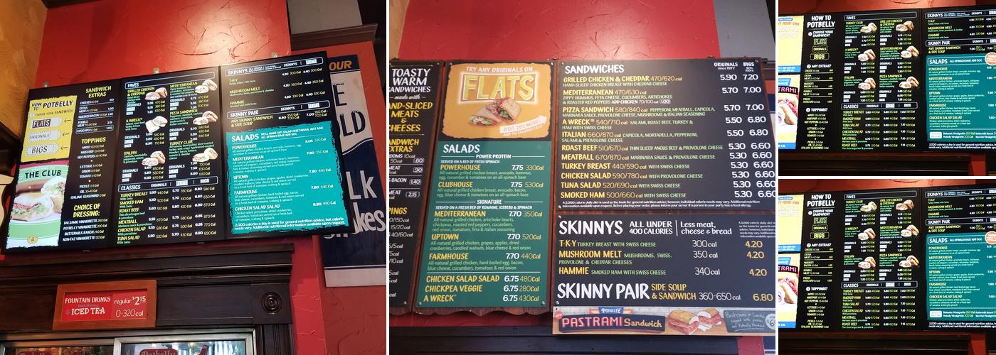 Potbelly Menu