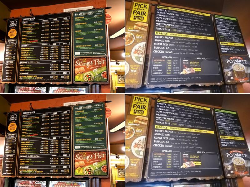 Potbelly Sandwich Shop Menu