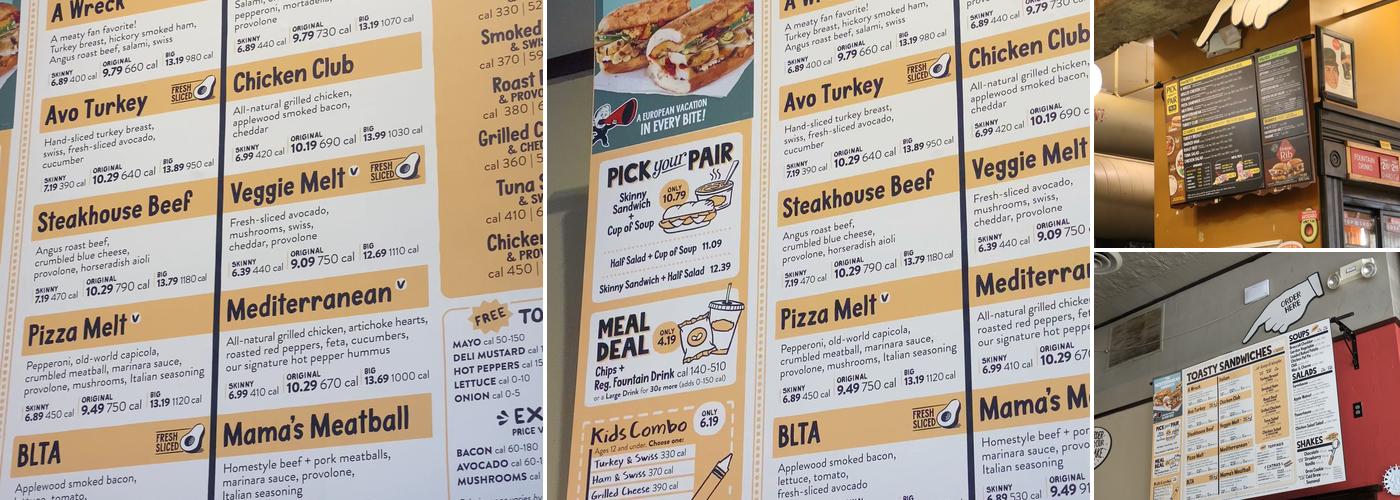 Potbelly Sandwich Shop Menu
