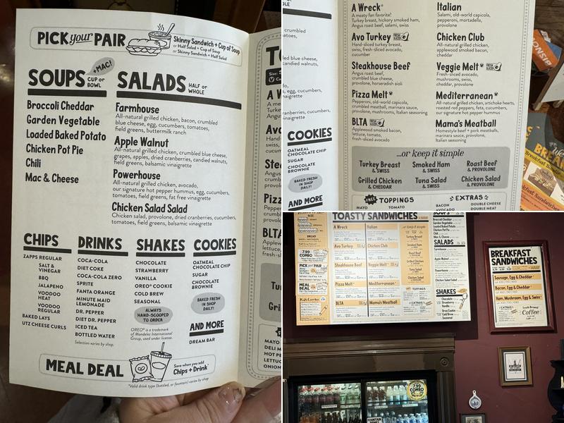 Potbelly Sandwich Shop Menu