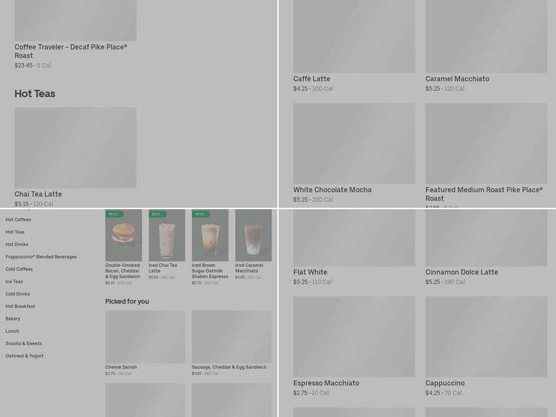 Starbucks Menu