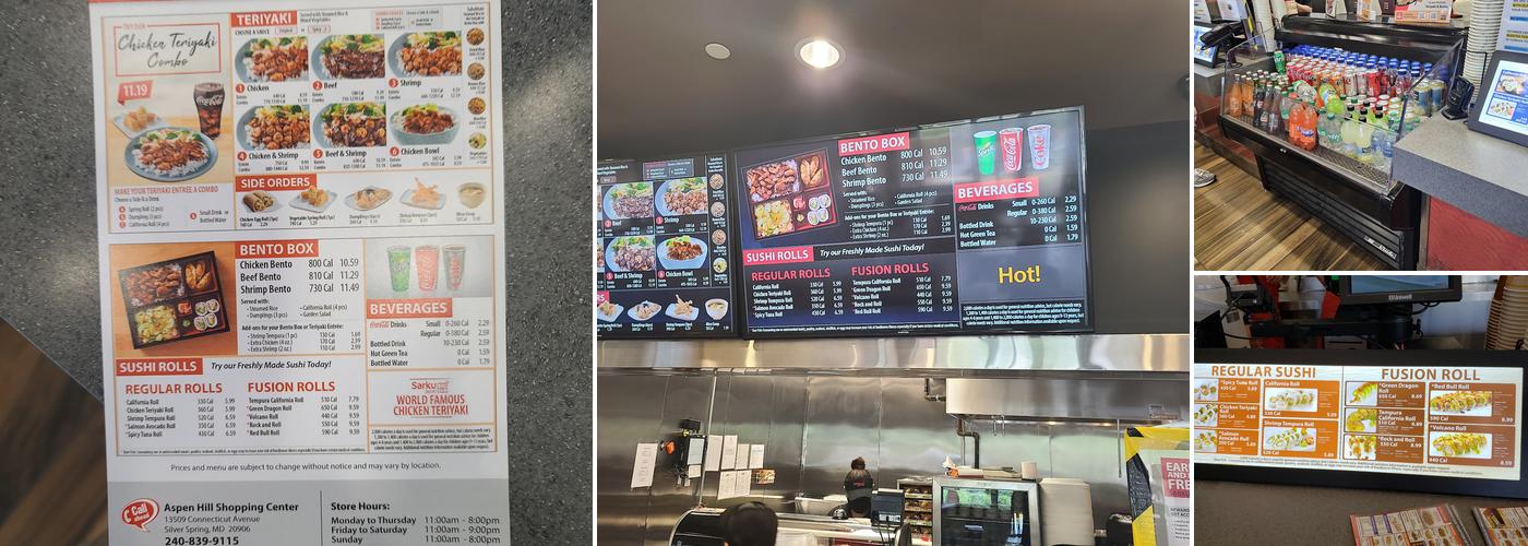 Sarku Japan Menu