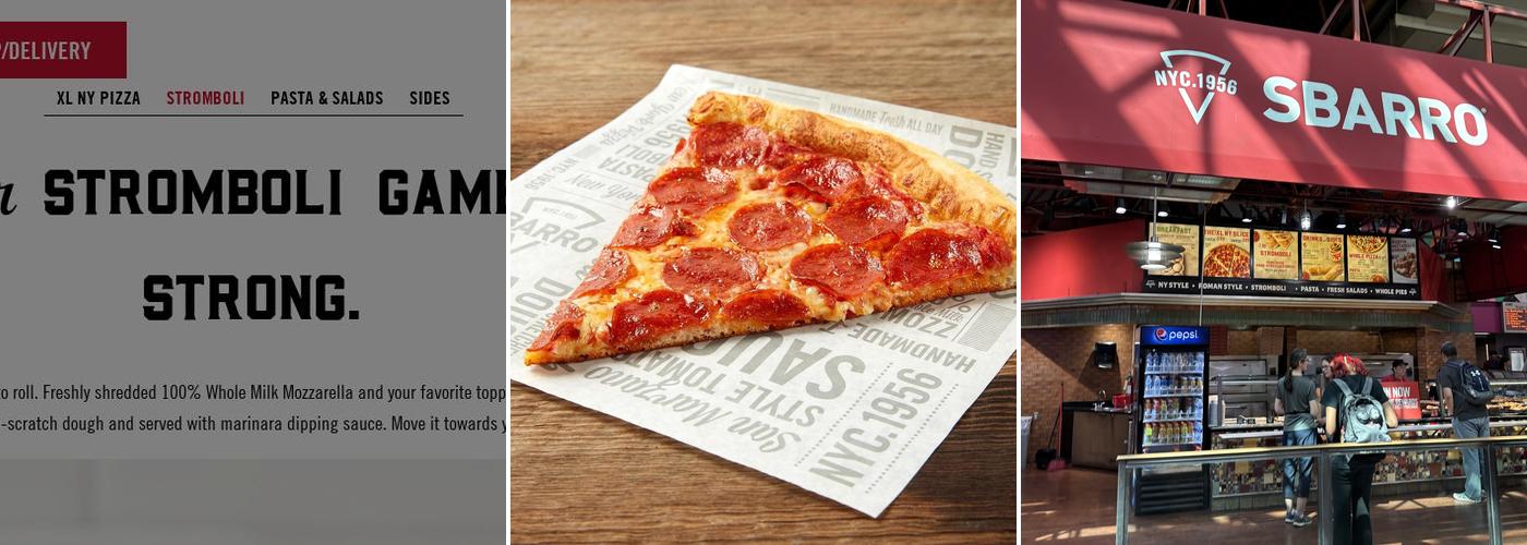 Sbarro Menu