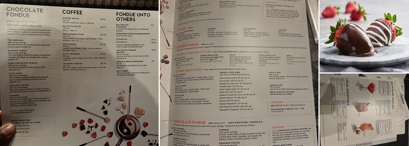 The Melting Pot Menu