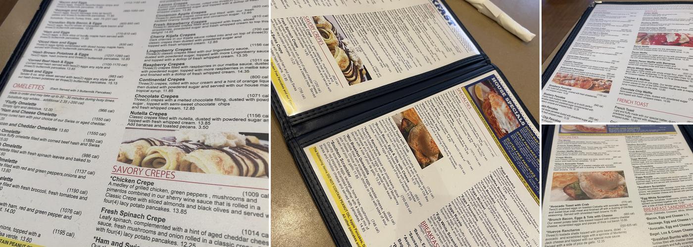 The Original Pancake House Menu