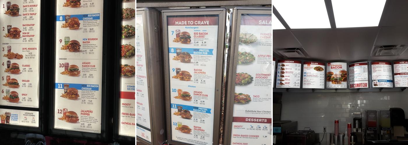 Wendy's Menu