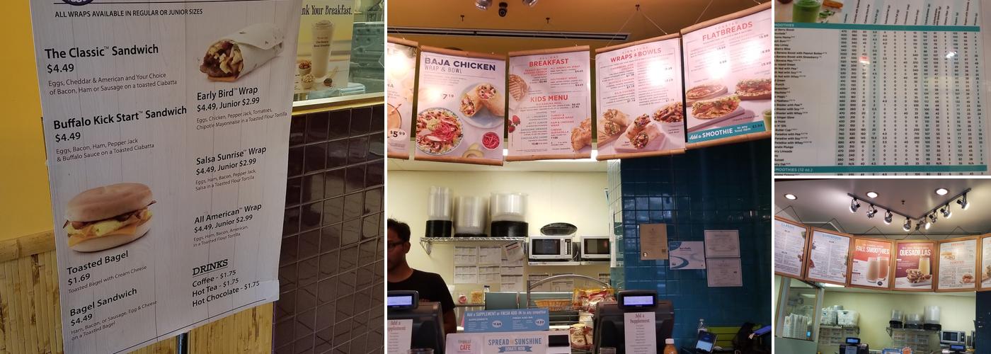 Tropical Smoothie Cafe Menu