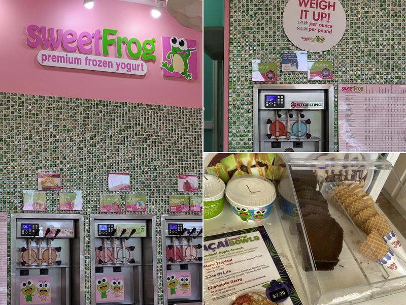 sweetFrog Premium Frozen Yogurt Menu
