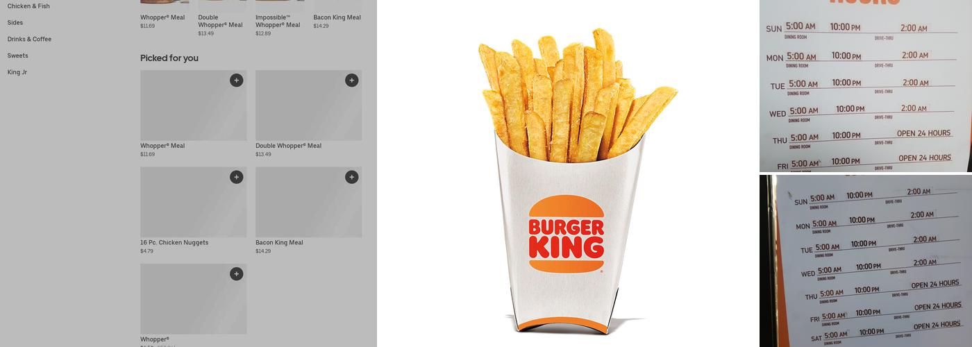 Burger King Menu