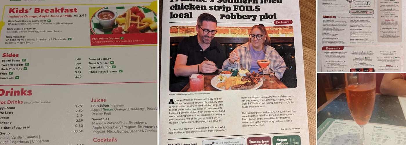 Frankie & Benny's Menu