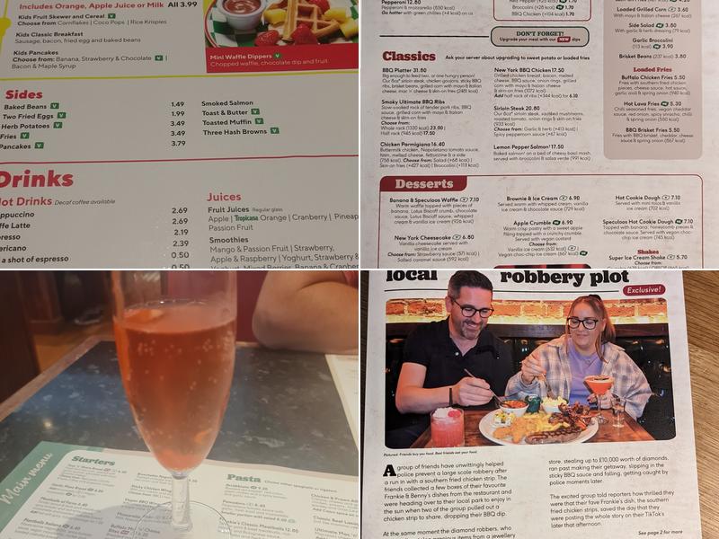 Frankie & Benny's Menu