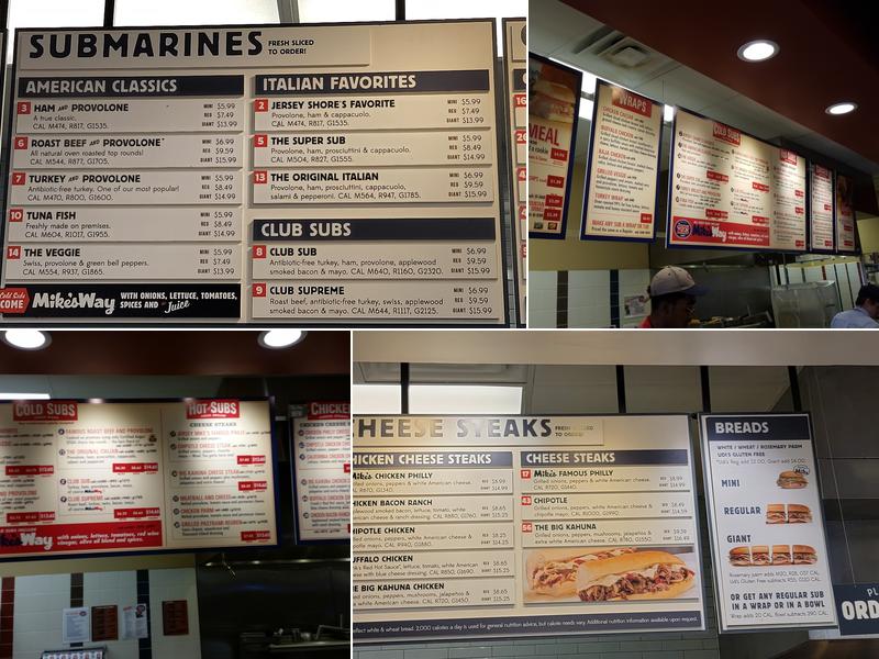 Jersey Mike's Subs Menu