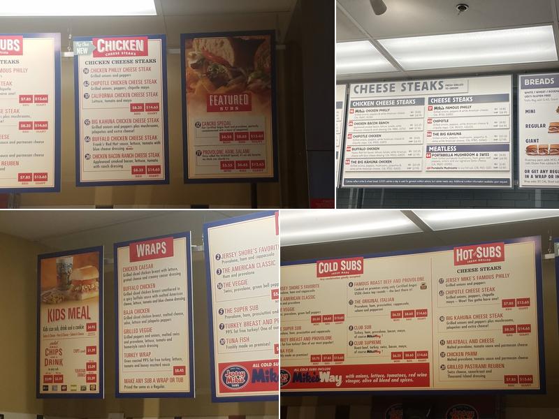 Jersey Mike's Subs Menu