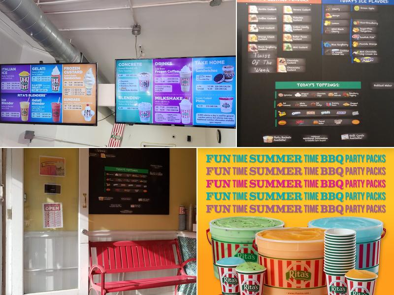 Rita's Italian Ice & Frozen Custard Menu
