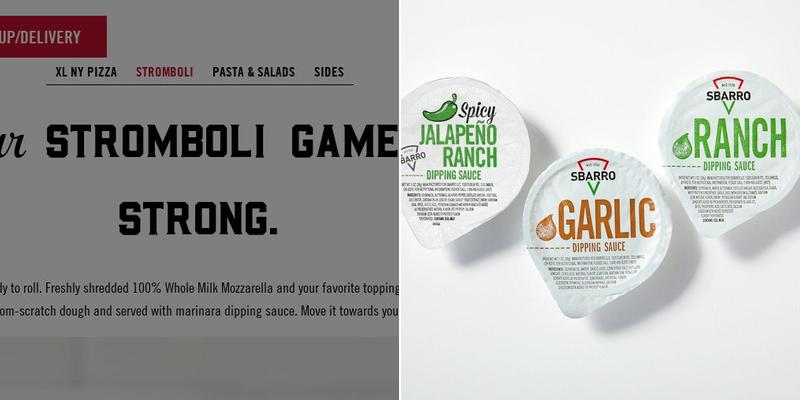Sbarro Menu