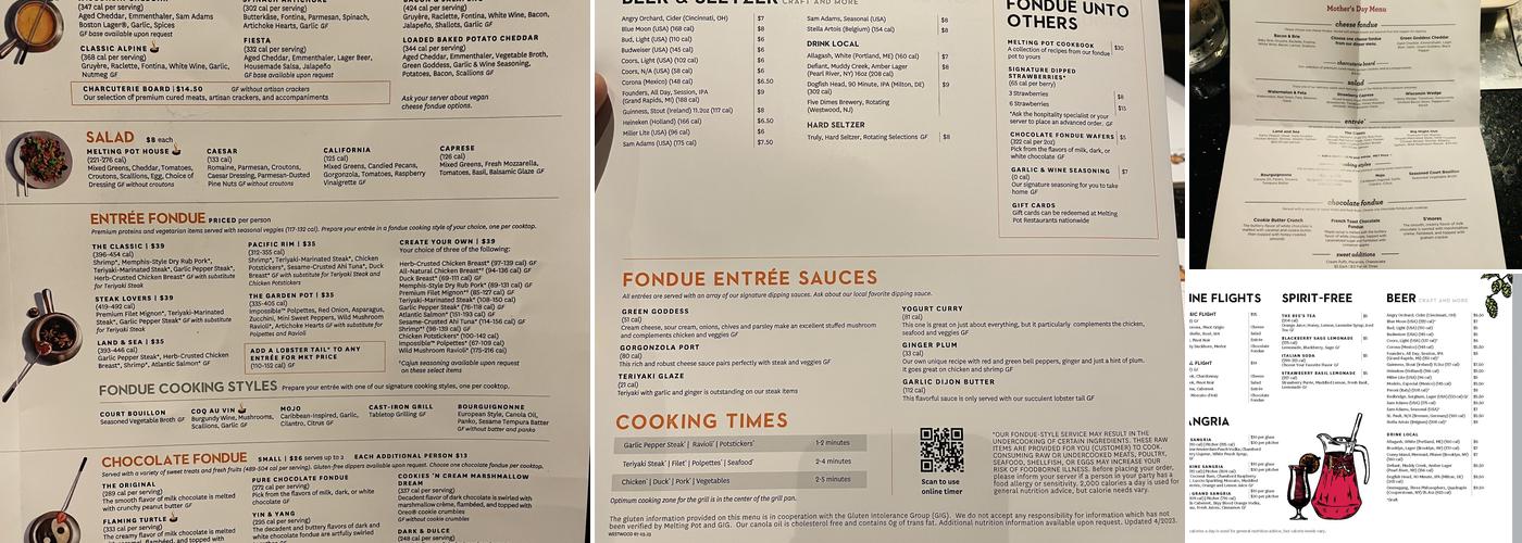 The Melting Pot Menu