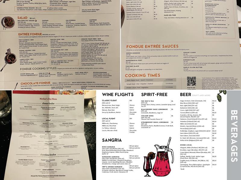 The Melting Pot Menu