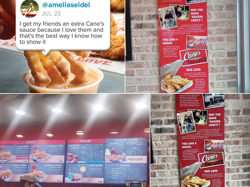 Raising Cane's Chicken Fingers Menu