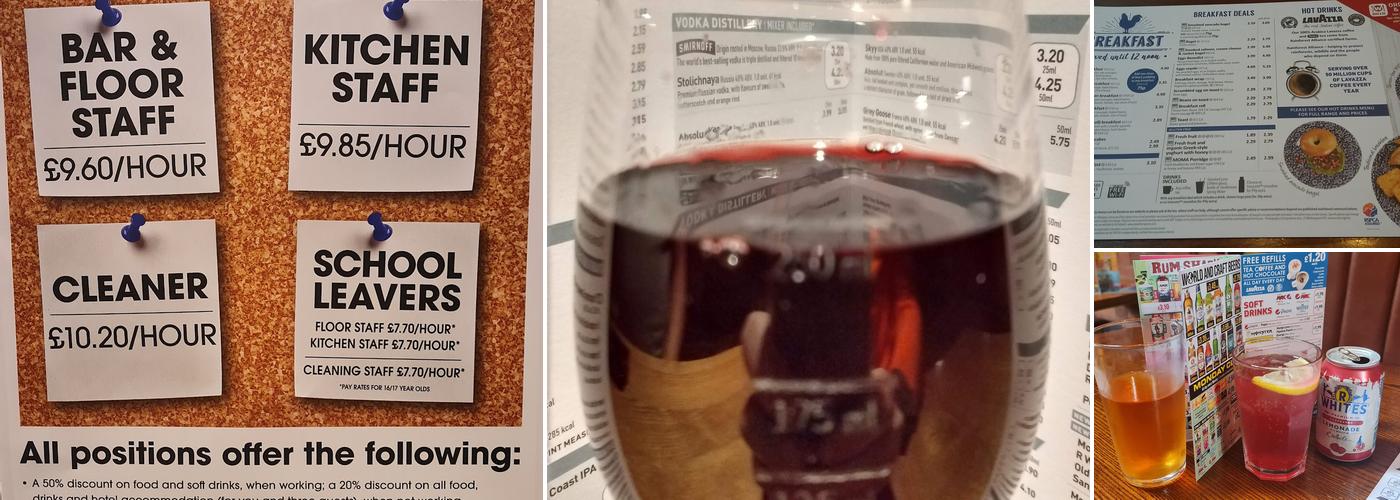 The Lady Chatterley - JD Wetherspoon Menu