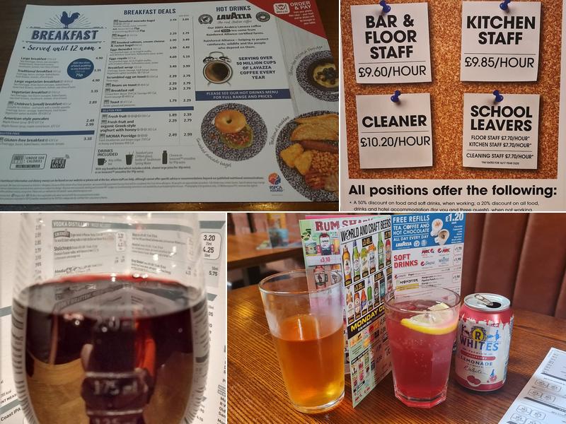 The Lady Chatterley - JD Wetherspoon Menu