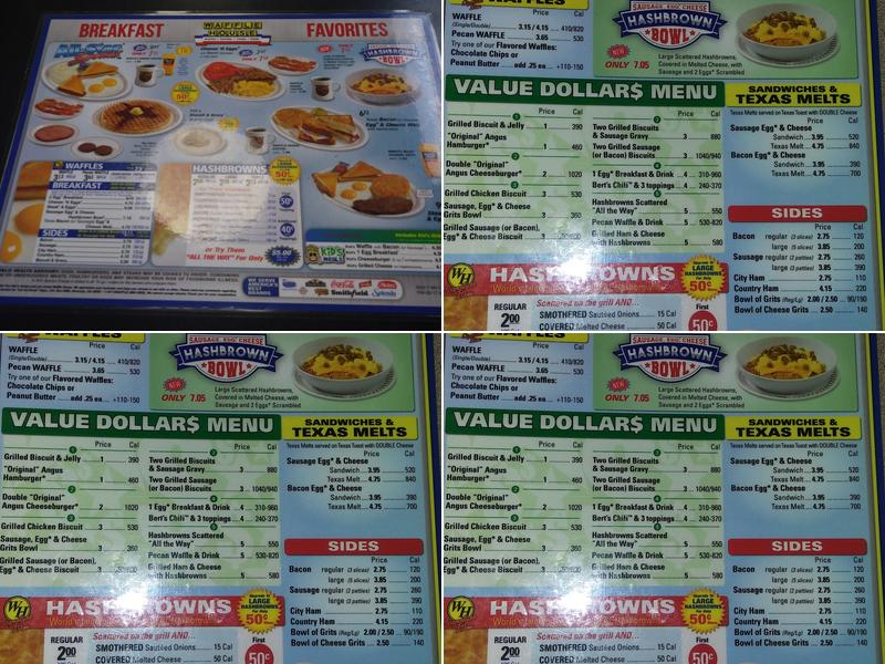 Waffle House Menu