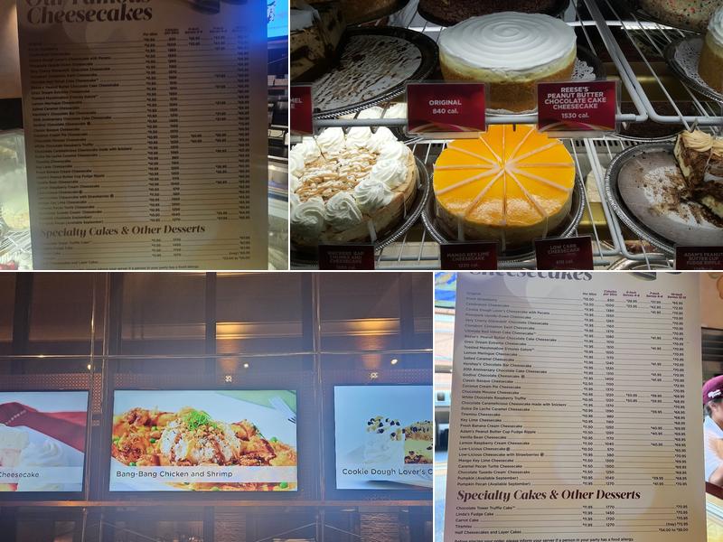 The Cheesecake Factory Menu