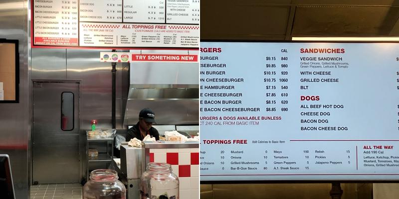 Five Guys Menu