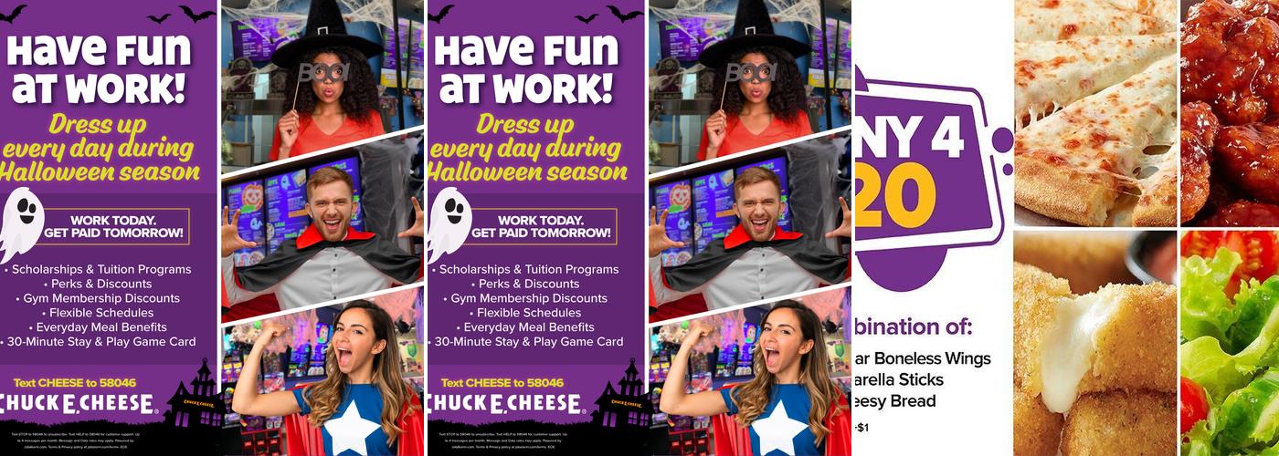 Chuck E. Cheese Menu