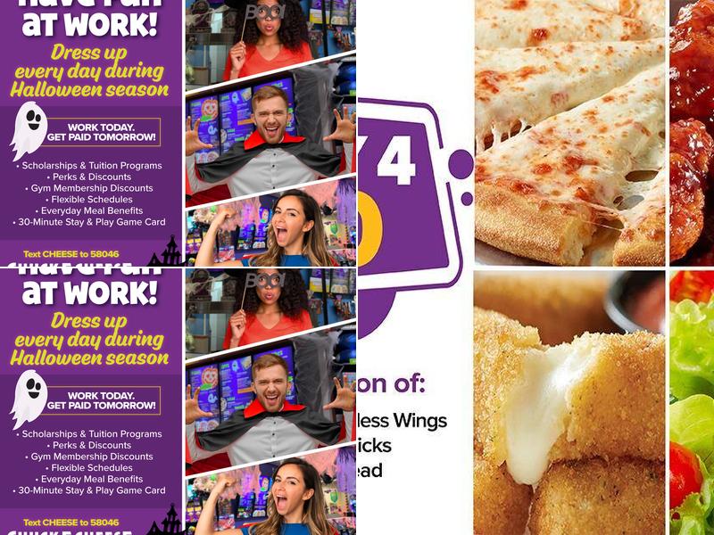 Chuck E. Cheese Menu