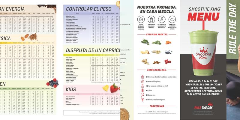 Smoothie King Menu