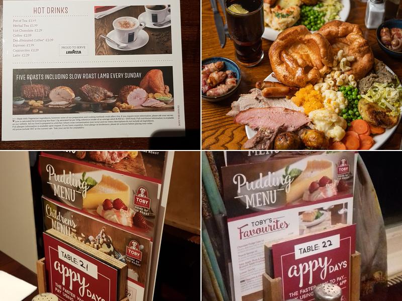 Toby Carvery Warrington Menu