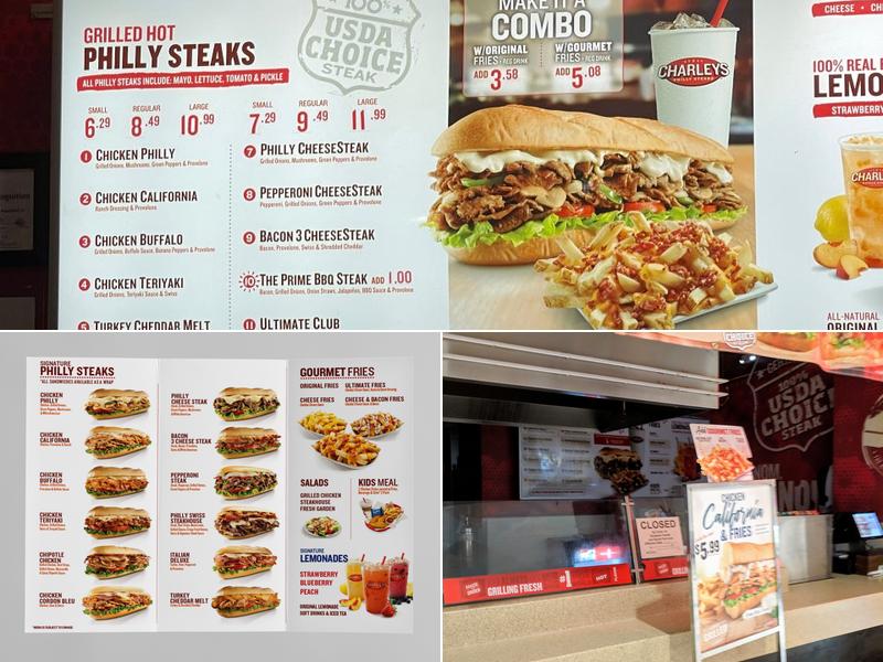 Charleys Cheesesteaks Menu