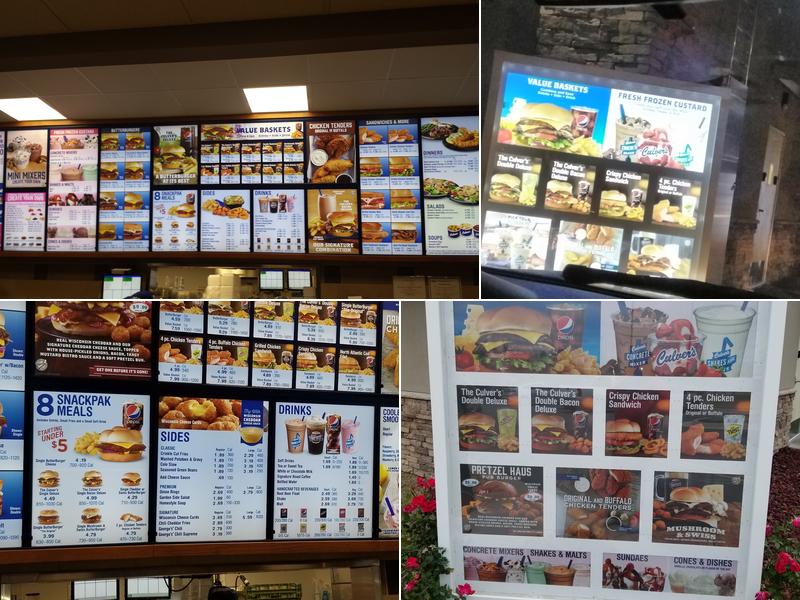 Culver’s Menu