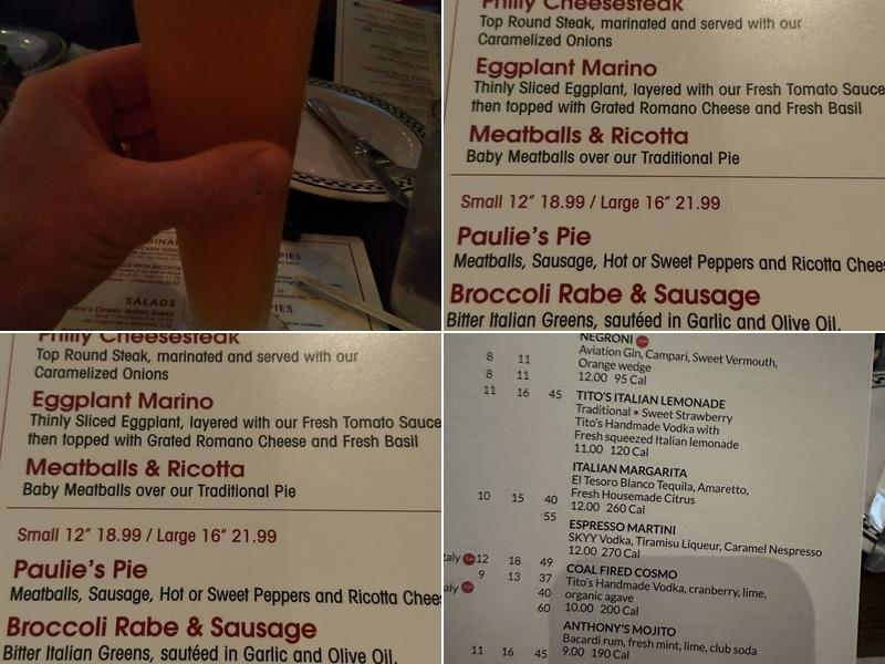 Anthony's Coal Fired Pizza & Wings Menu