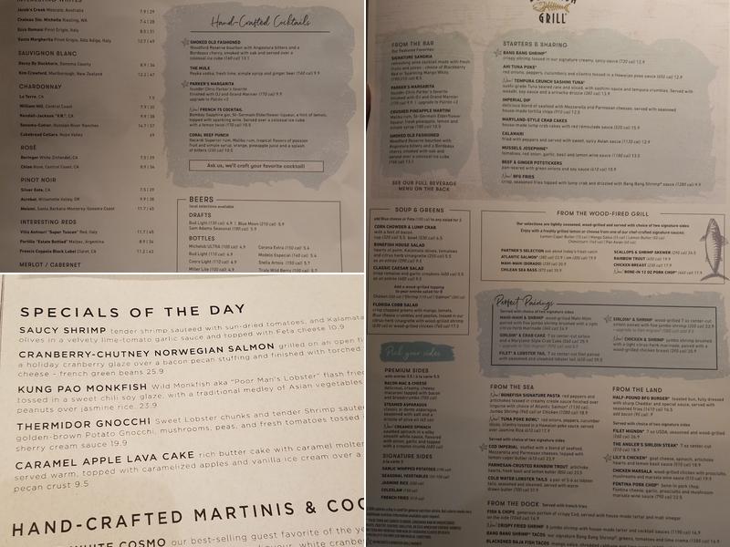 Bonefish Grill Menu