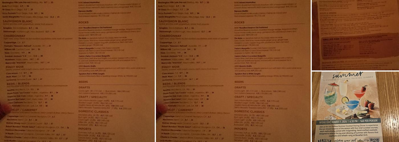 Bonefish Grill Menu