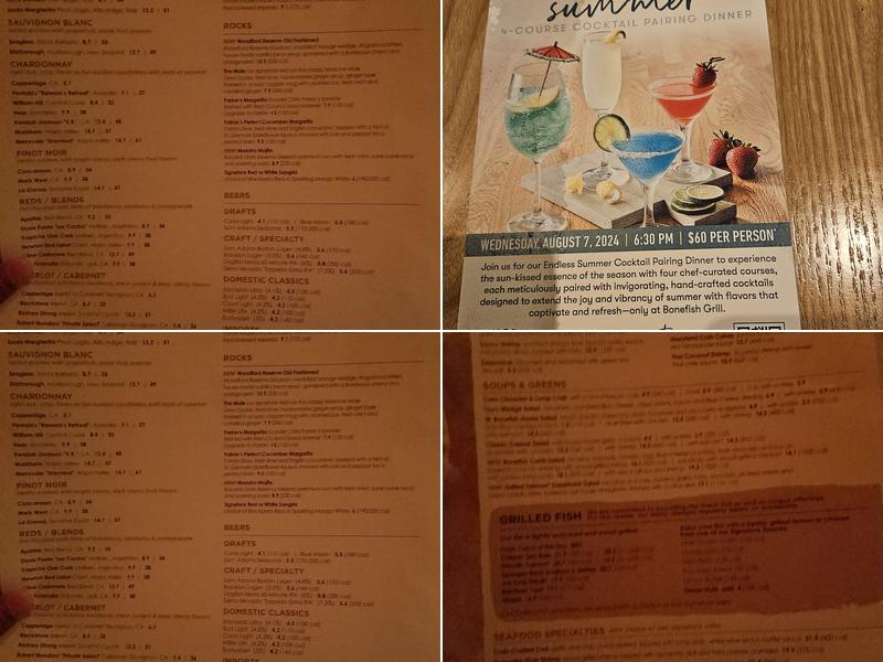 Bonefish Grill Menu