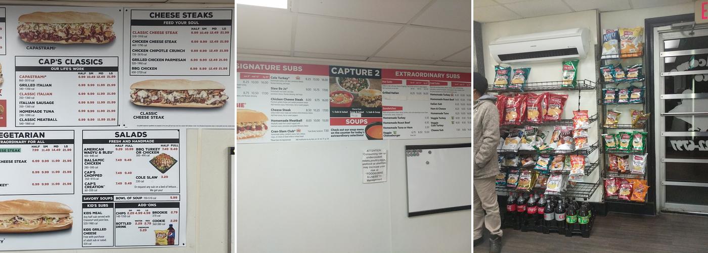 Capriotti's Sandwich Shop Menu