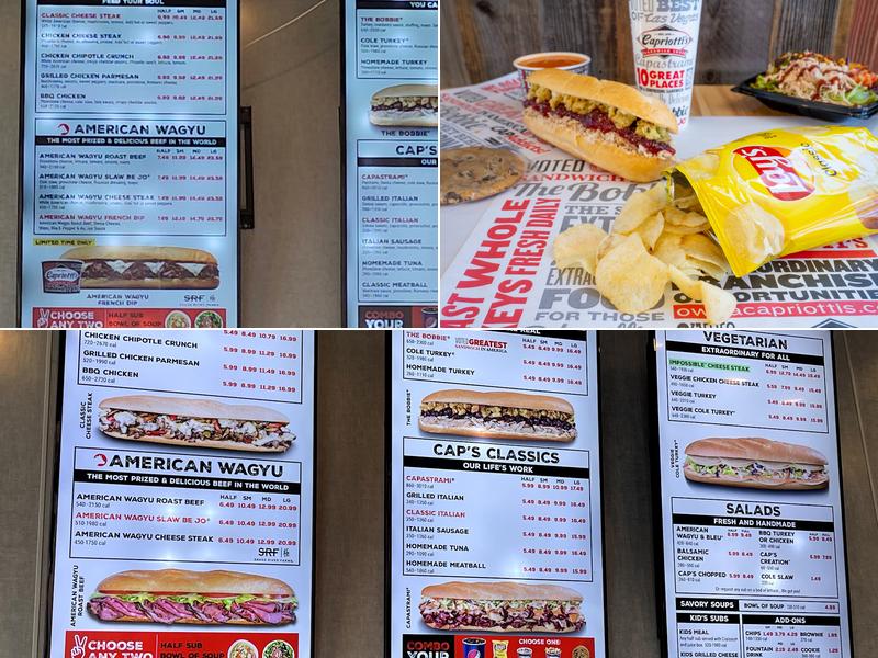 Capriotti's Sandwich Shop Menu