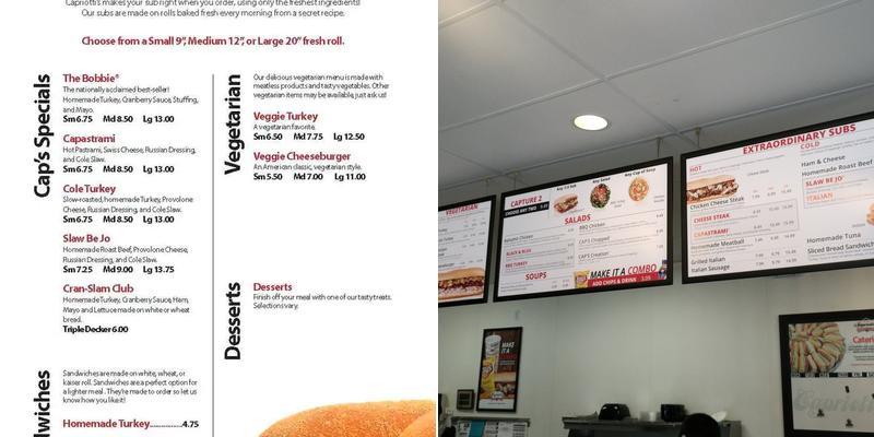Capriotti's Sandwich Shop Menu