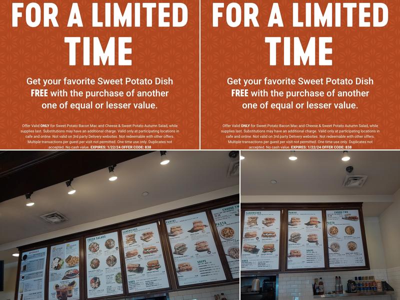 Corner Bakery Menu