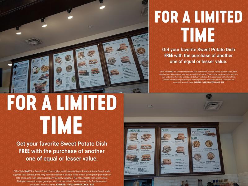 Corner Bakery Menu