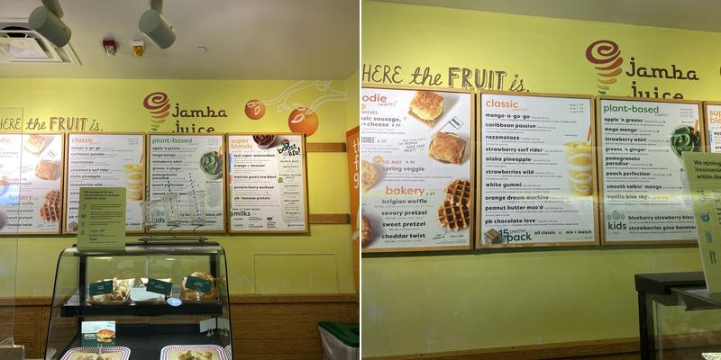 Jamba Juice Menu